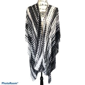 Michael Stars alligator tie dye ruana/wrap/sarong